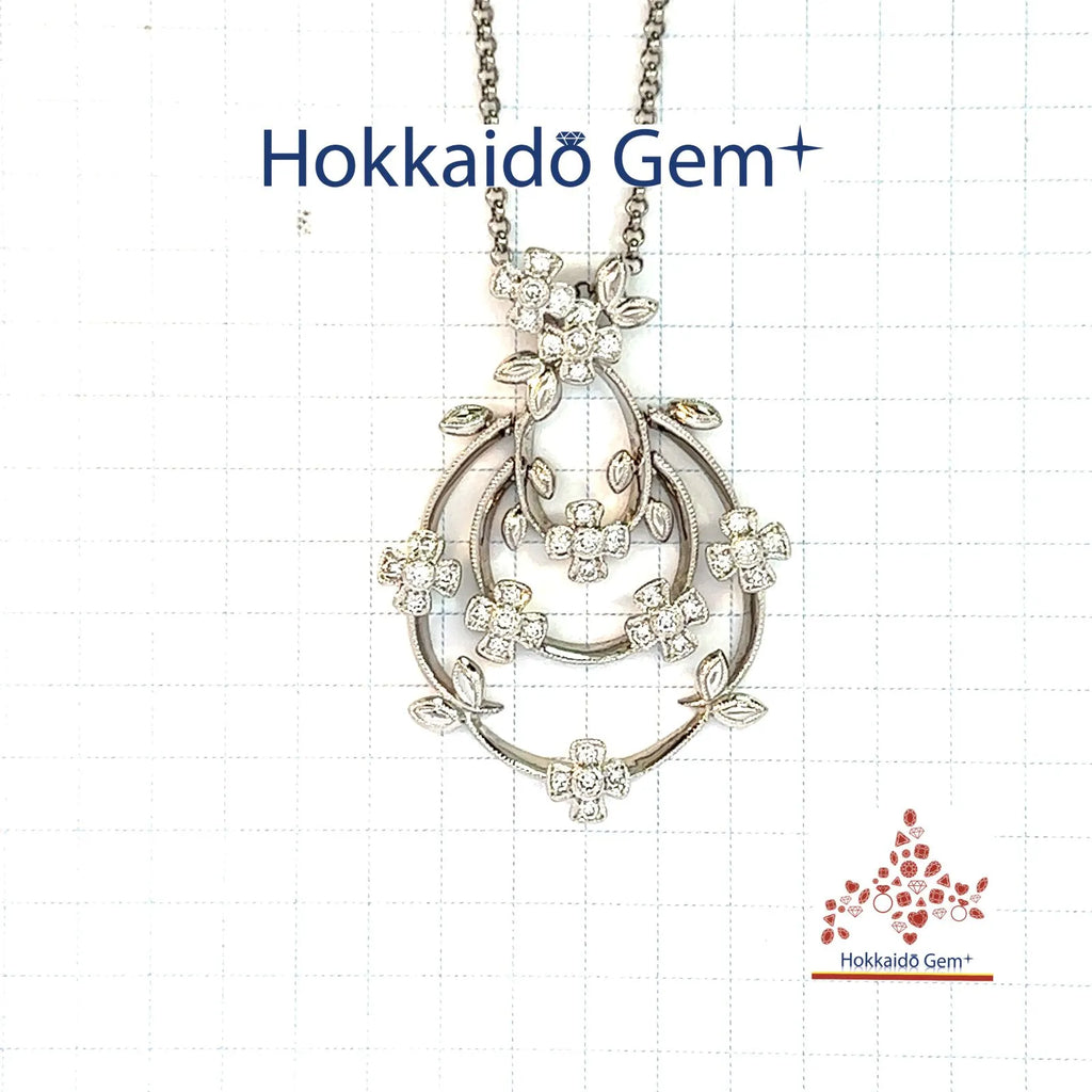ダイヤモンド 　プラチナ　ネックレス　Pt900/850