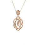 マーキスカット　ダイヤモンド　ネックレス　ピンクゴールド　K18PG