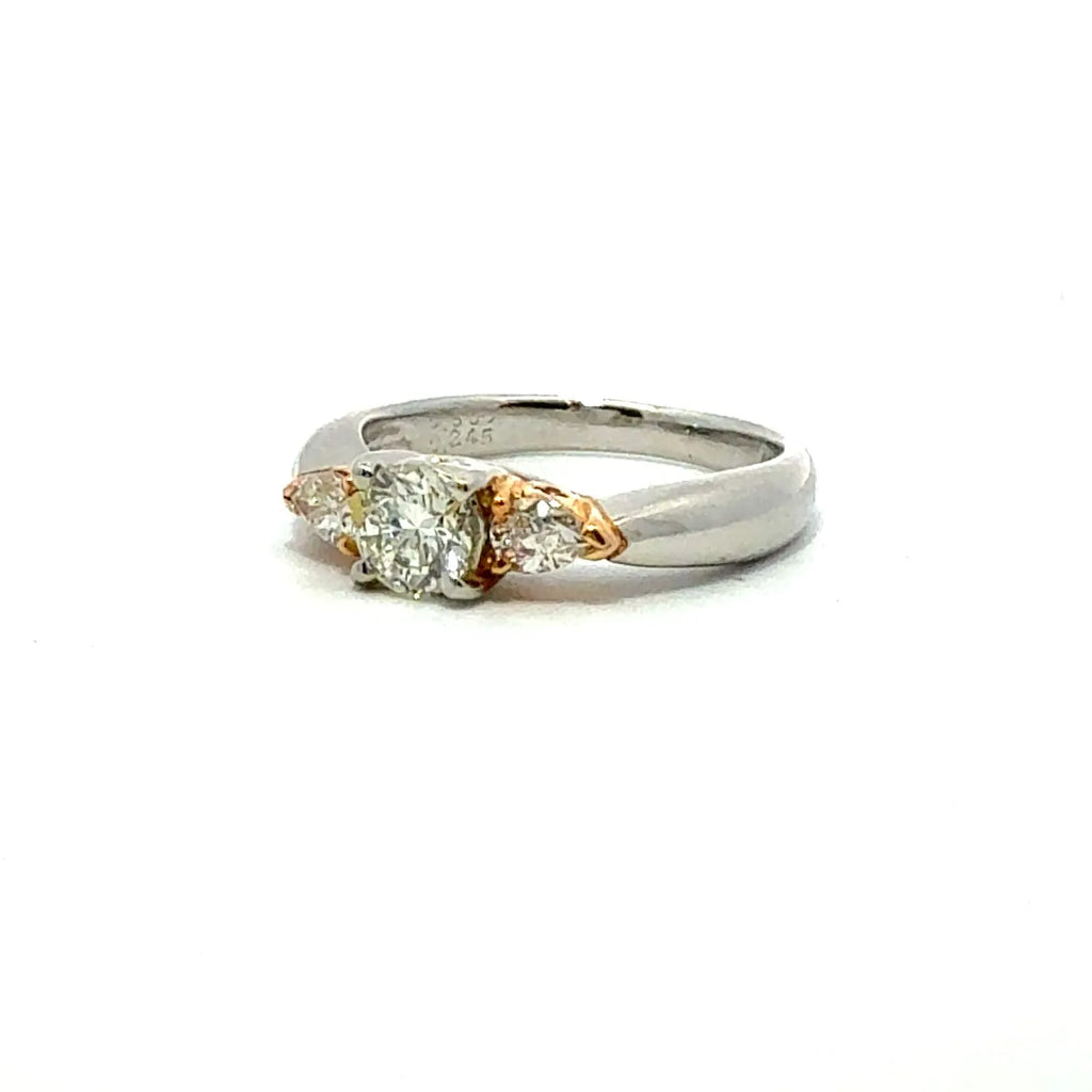 0.500ct　ダイヤモンド　リング　コンビ　K18WG/K18