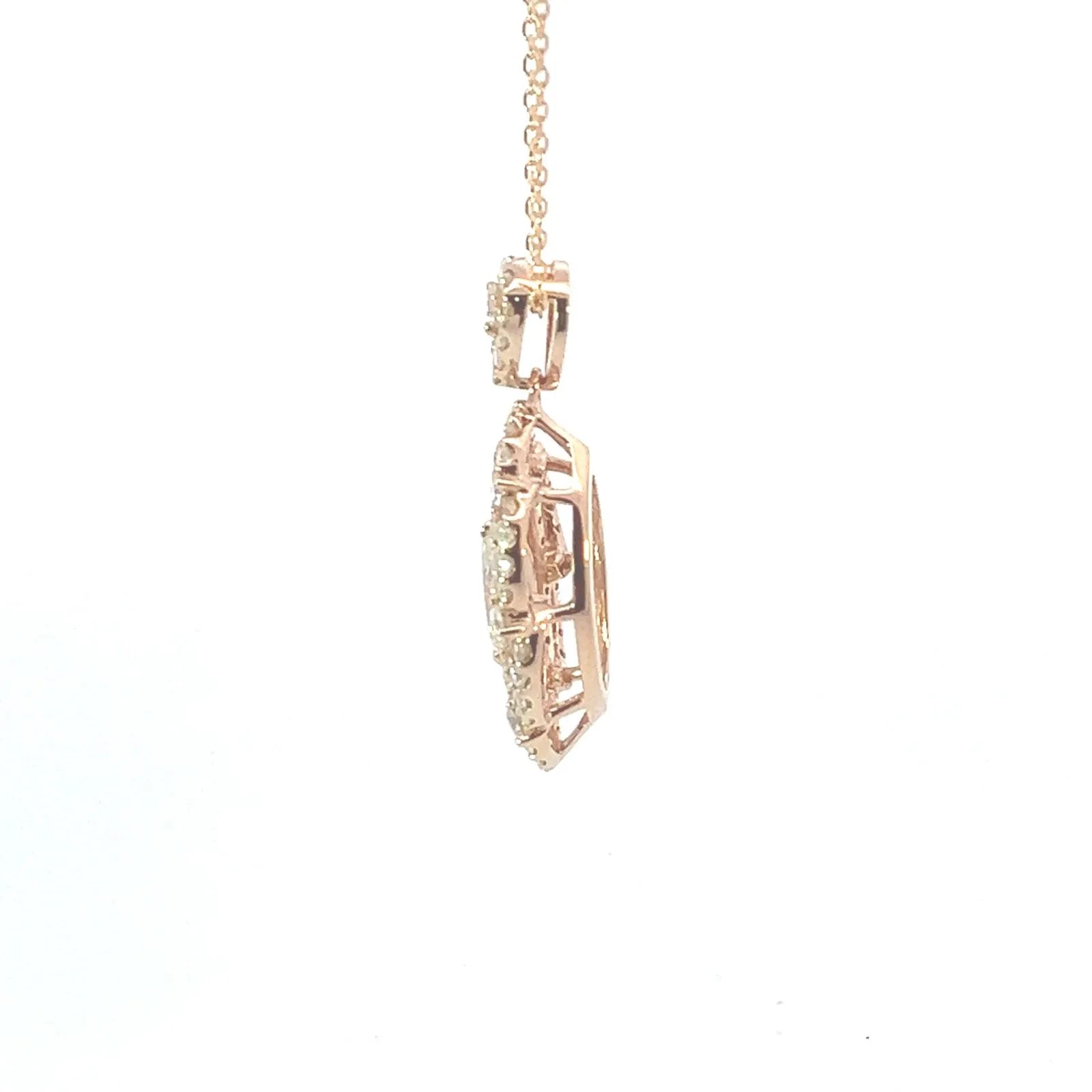 マーキスカット　ダイヤモンド　ネックレス　ピンクゴールド　K18PG