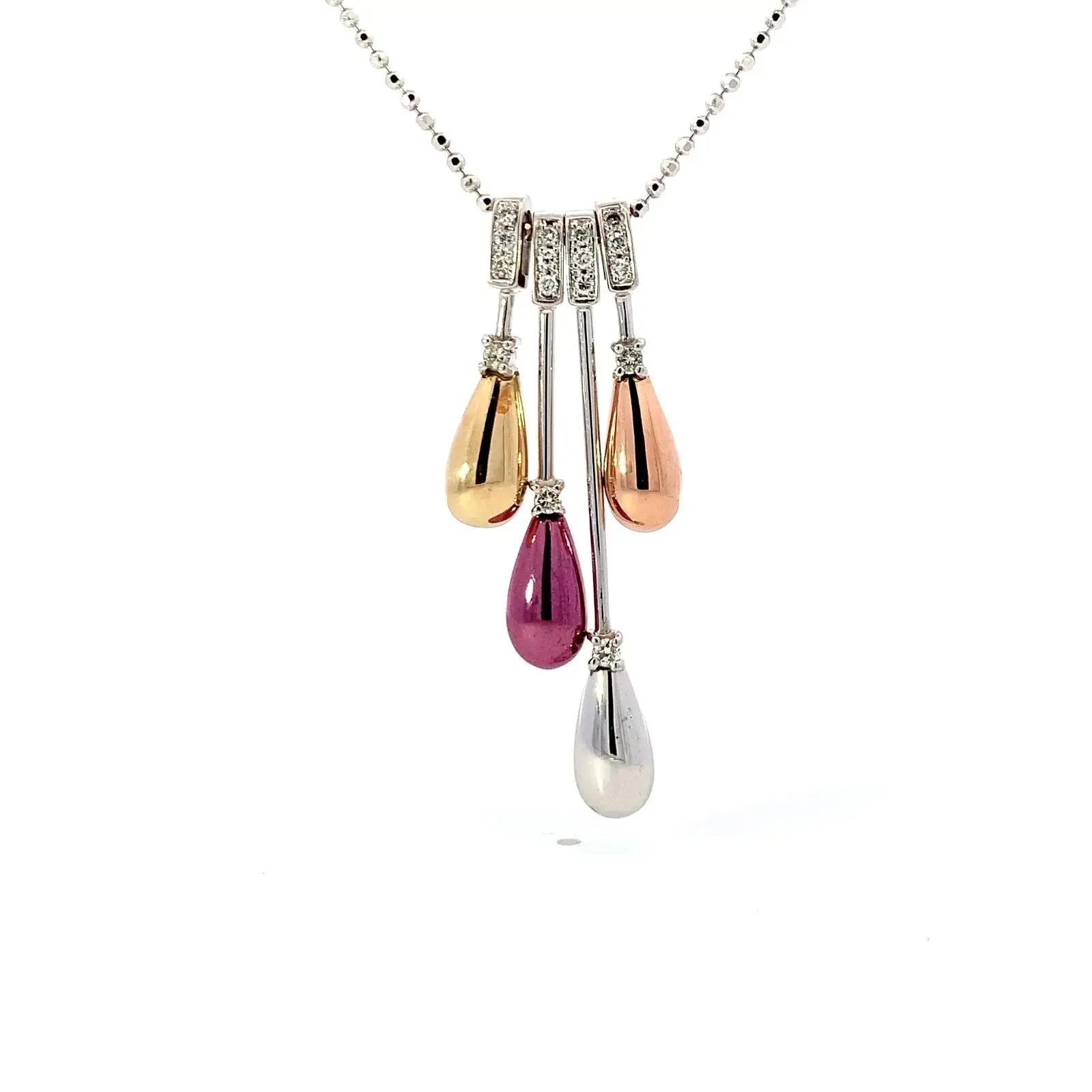 Sierin パープルゴールド　カラーゴールド　ネックレス　K18