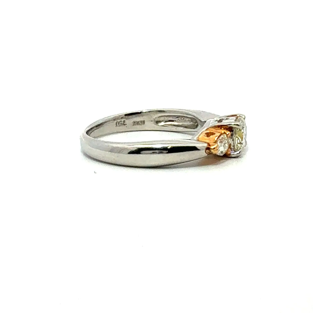 0.500ct　ダイヤモンド　リング　コンビ　K18WG/K18