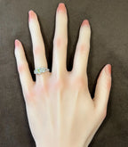 訳アリ 稀少 　ハイアライト（蛍光性を持ったオパール）　プラチナ　リング　Pt900