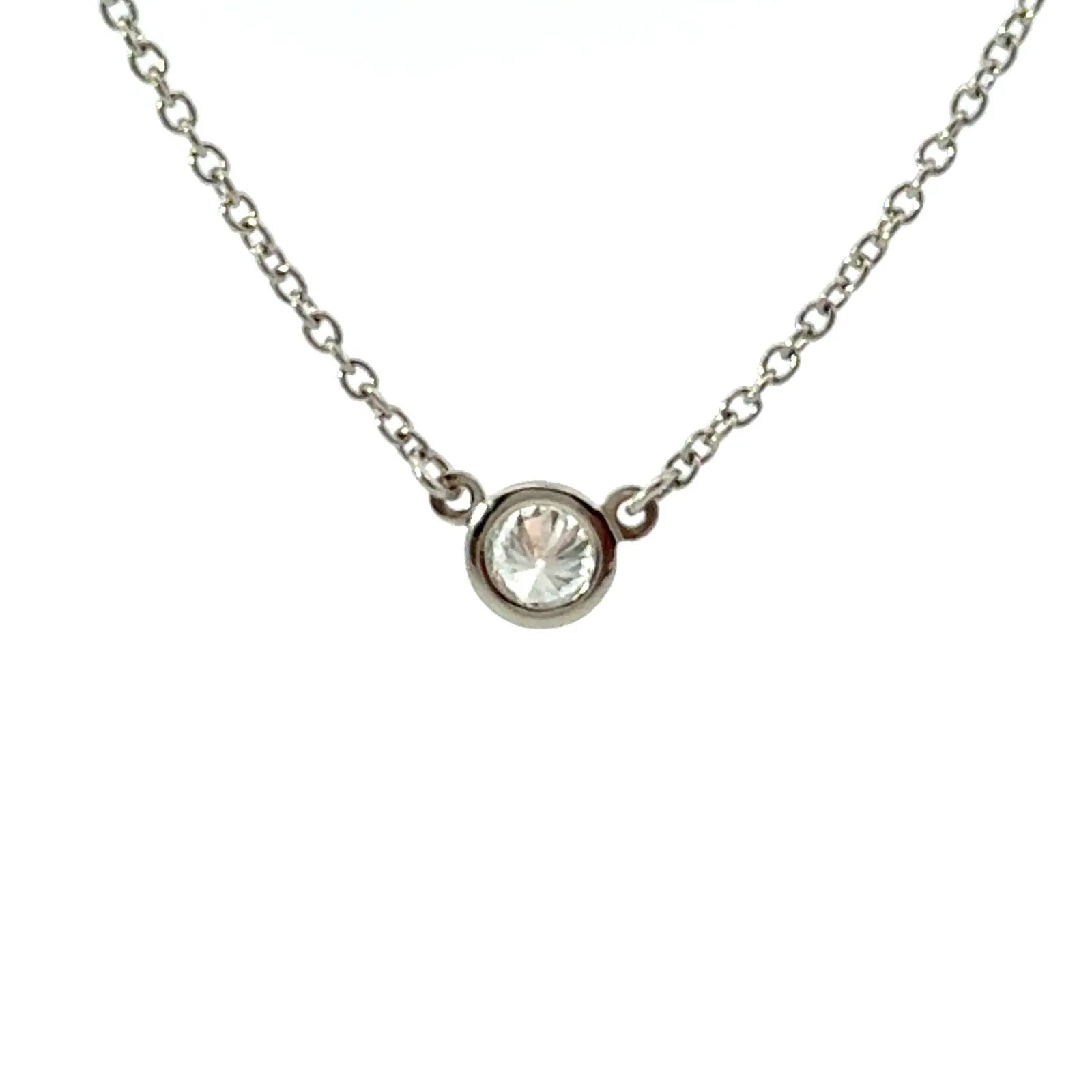 Tiffany&Co. ティファニー バイザヤード ネックレス ダイヤモンド プラチナ  Pt950 エルサペレッティ 4.53mm