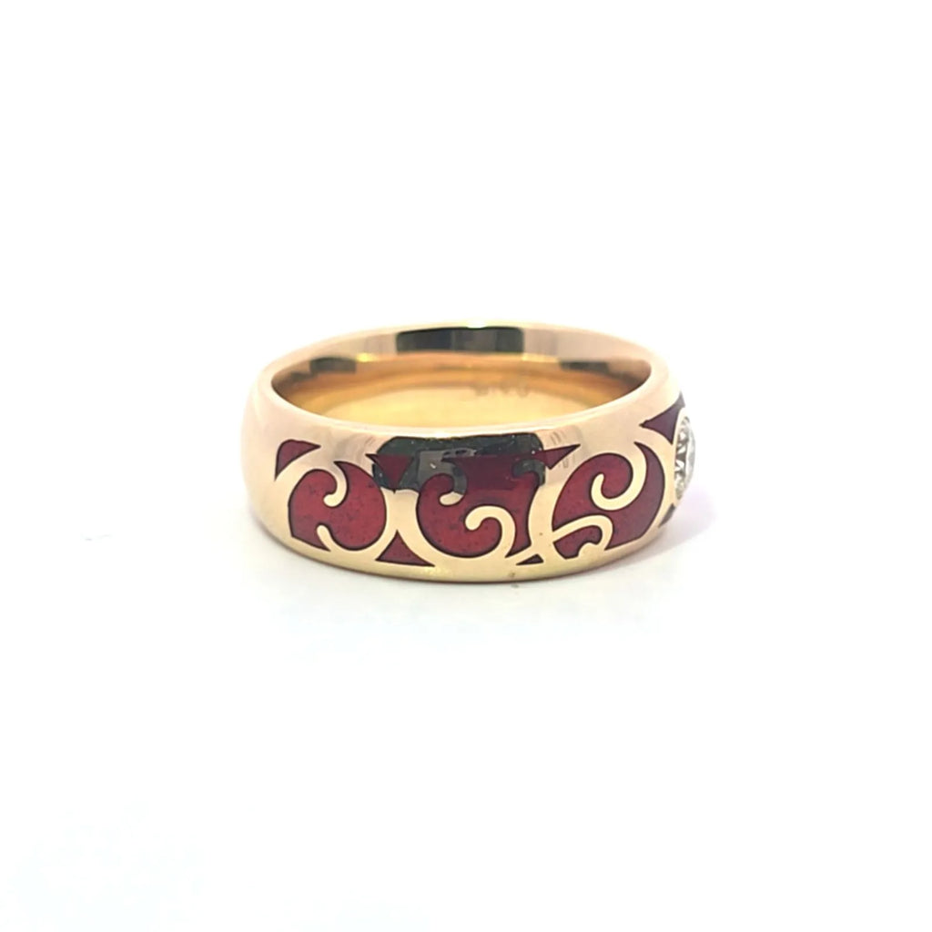 ZERRENNER　ツェレナ　七宝　ダイヤモンド　リング　ゴールド　750