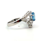 プルートパーズ　ハートシェイプ　ホワイトゴールド　リング　K18WG