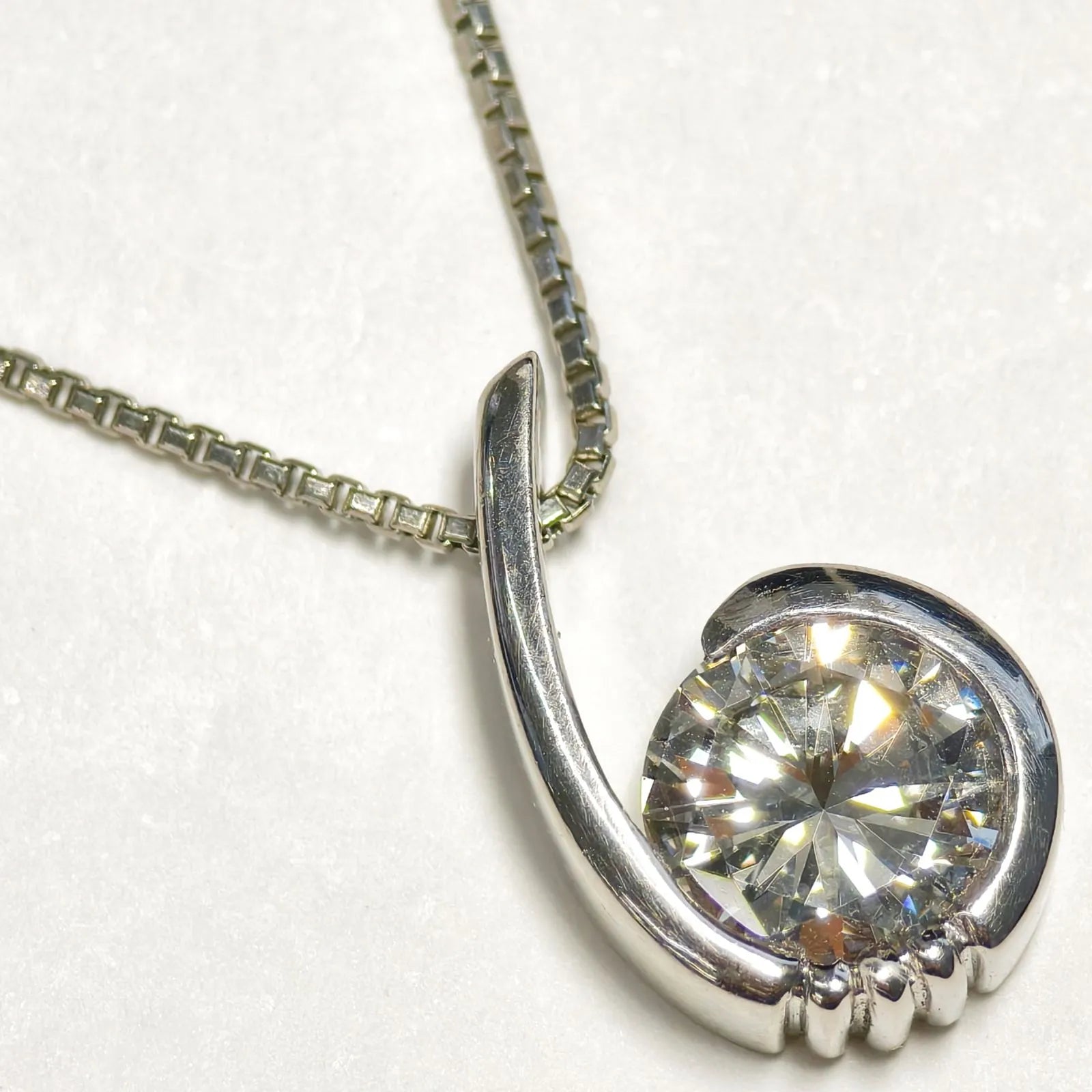 0.620ct ダイヤモンド ネックレス プラチナ Pt900/850