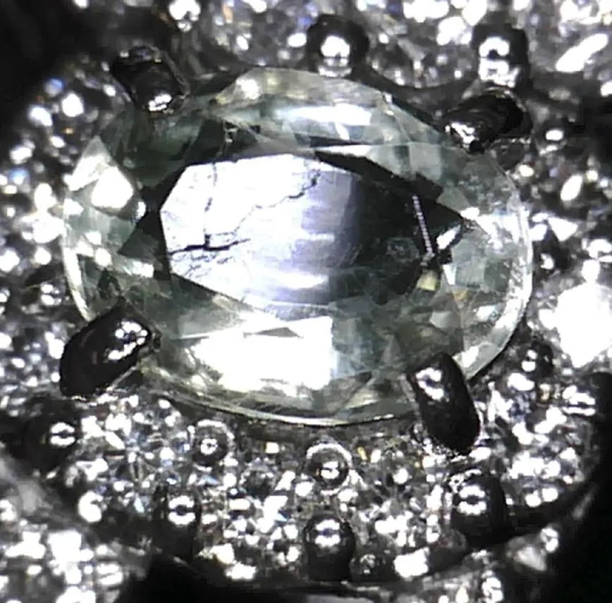 訳アリ 稀少 　ハイアライト（蛍光性を持ったオパール）　プラチナ　リング　Pt900