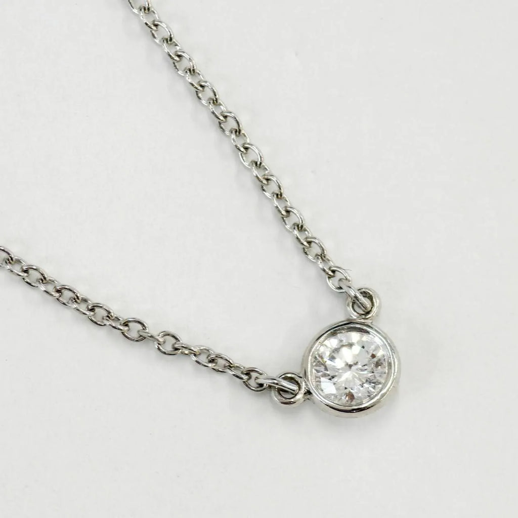 Tiffany&Co. ティファニー バイザヤード ネックレス ダイヤモンド プラチナ  Pt950 エルサペレッティ 4.53mm