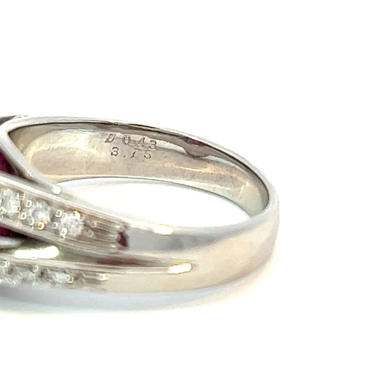 ロードライト ガーネット　 ホワイトゴールド　リング　K18WG