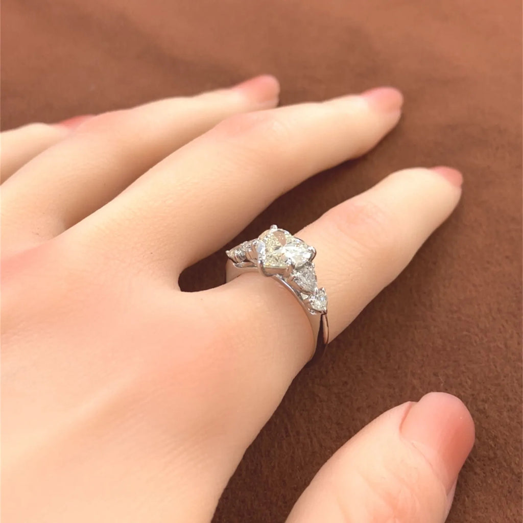2.040ct　SI1 ハートシェープカット ダイヤモンド リング プラチナ Pt900