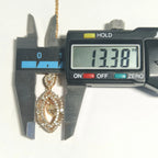 マーキスカット　ダイヤモンド　ネックレス　ピンクゴールド　K18PG