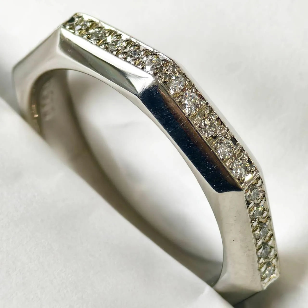 8角形　ダイヤモンドリング　プラチナ　Pt900