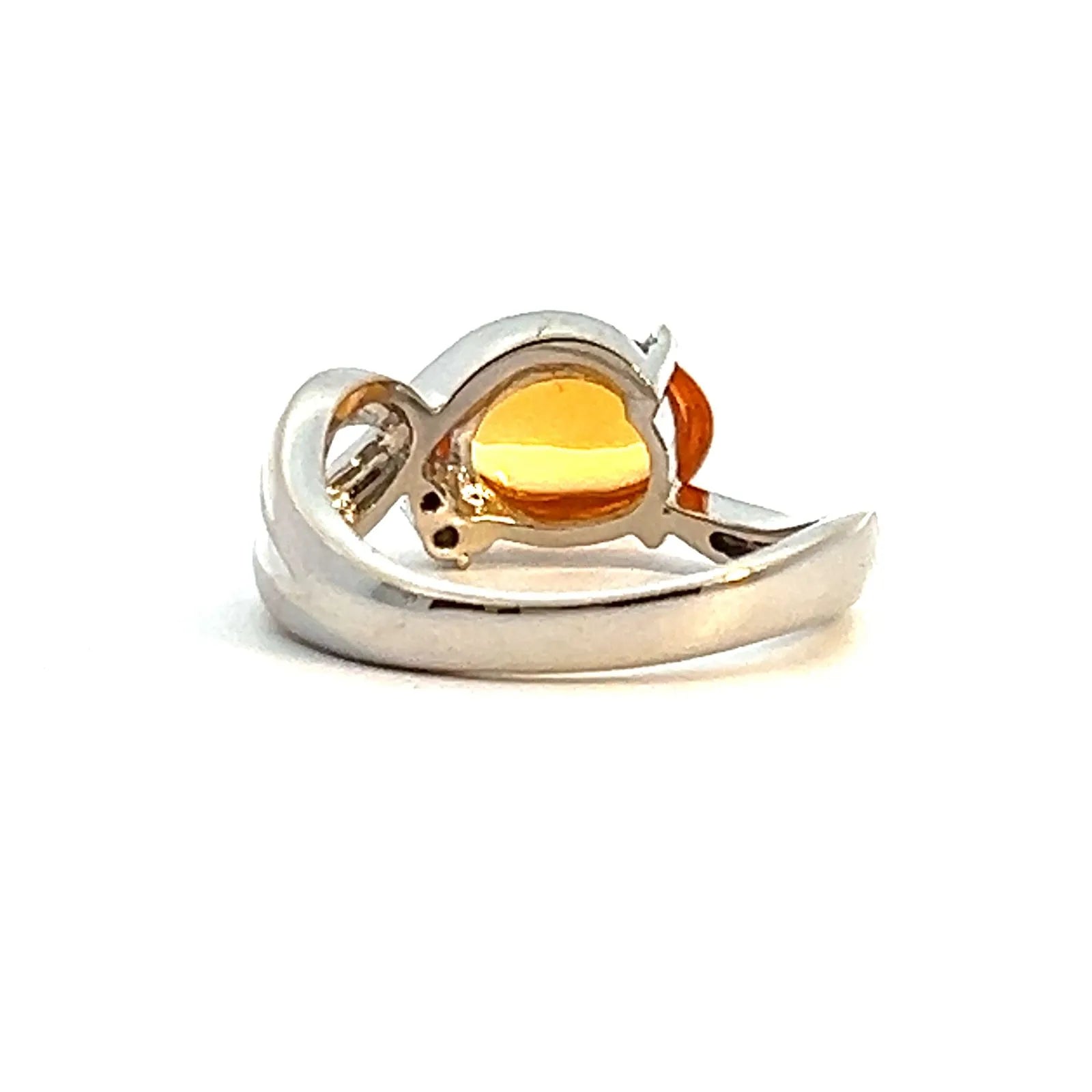 メキシコオパール 　ファイヤーオパール　ホワイトゴールド　リング　K18WG