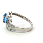 プルートパーズ　ハートシェイプ　ホワイトゴールド　リング　K18WG