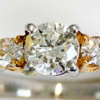 0.500ct　ダイヤモンド　リング　コンビ　K18WG/K18