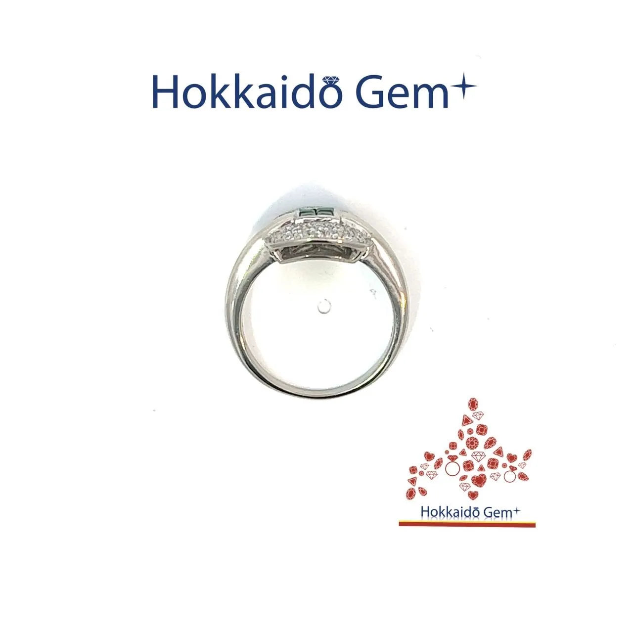 エメラルド　ダイヤモンド　プラチナ　リング　Pt900