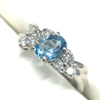 アクアマリン　リング　プラチナ　PT900