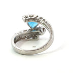 プルートパーズ　ハートシェイプ　ホワイトゴールド　リング　K18WG