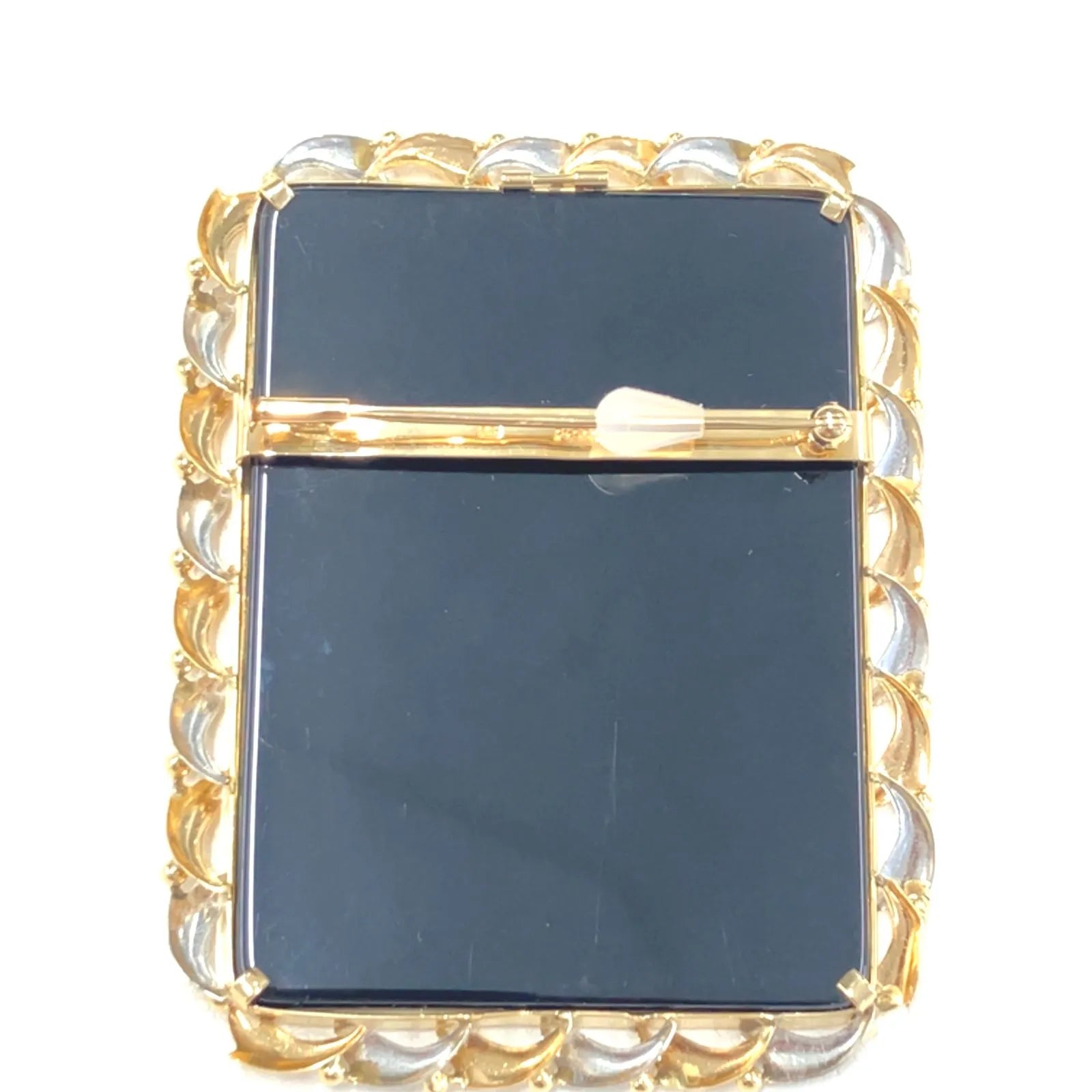 カメオ　オニキス　ブローチ　コンビ　K18　PT900　犬　少女