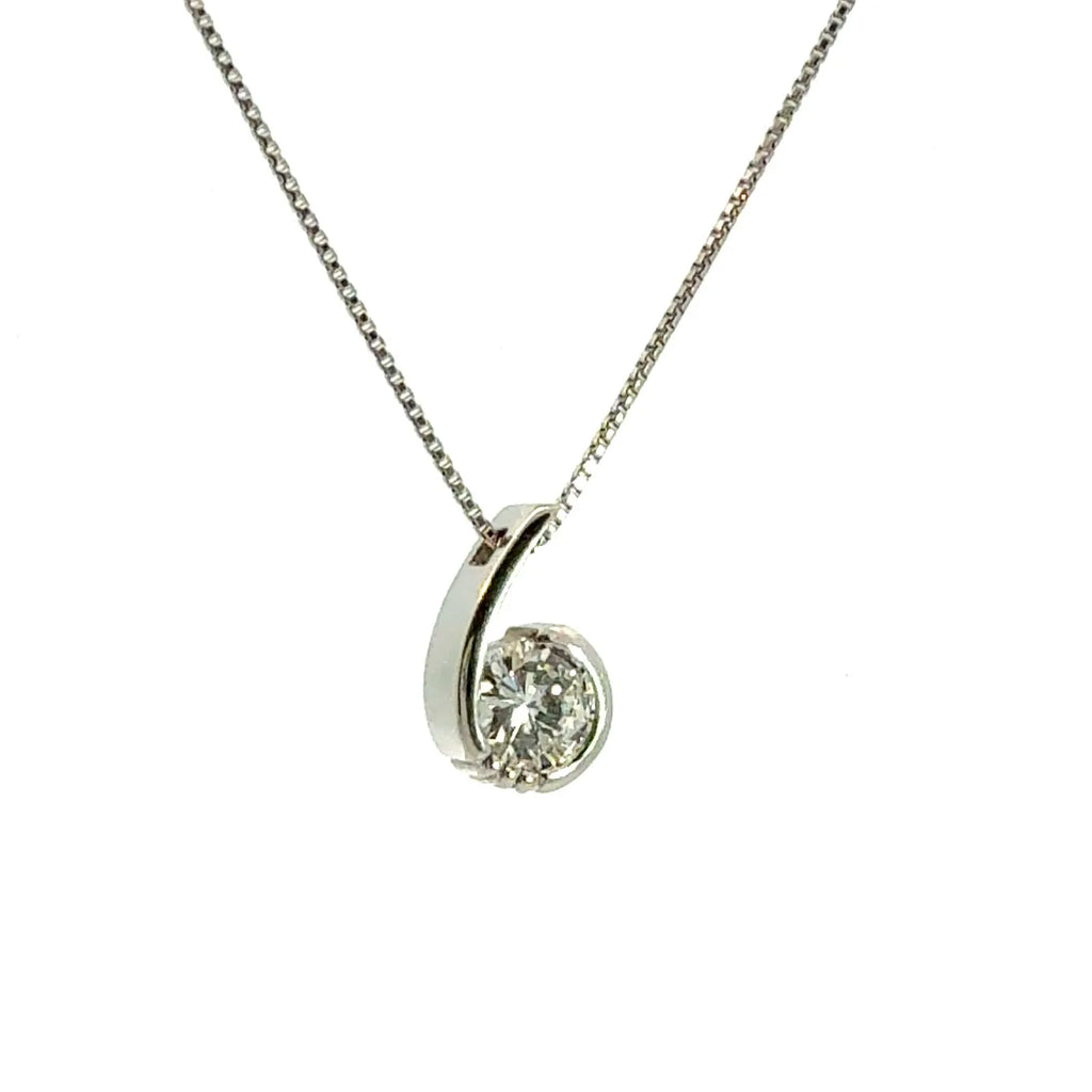 0.620ct ダイヤモンド ネックレス プラチナ Pt900/850