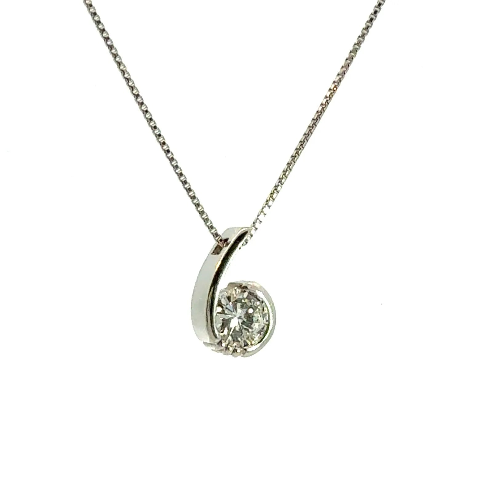 0.620ct ダイヤモンド ネックレス プラチナ Pt900/850
