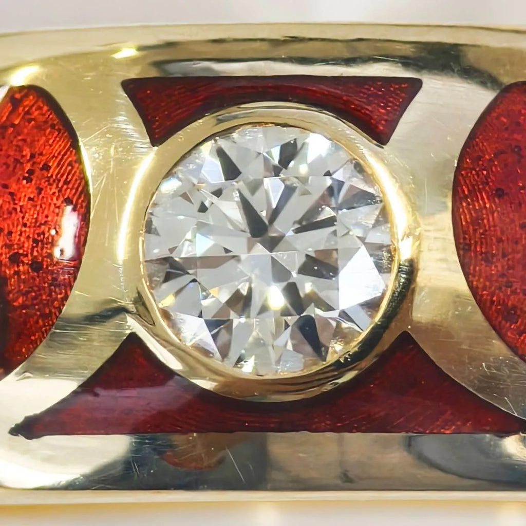 ZERRENNER　ツェレナ　七宝　ダイヤモンド　リング　ゴールド　750