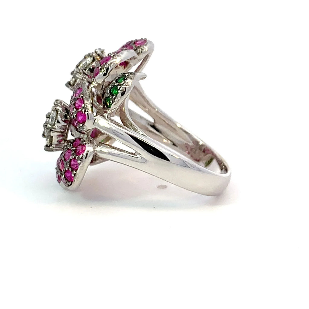 ピンクサファイヤ　リング　ホワイトゴールド　K18WG