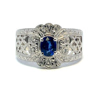 サファイヤ　リング　PT900　プラチナ