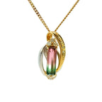 バイカラー トルマリン パーティーカラー ネックレス コンビ K18/Pt900