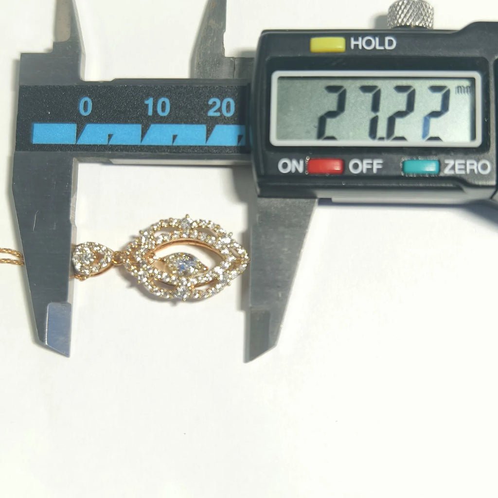 マーキスカット　ダイヤモンド　ネックレス　ピンクゴールド　K18PG