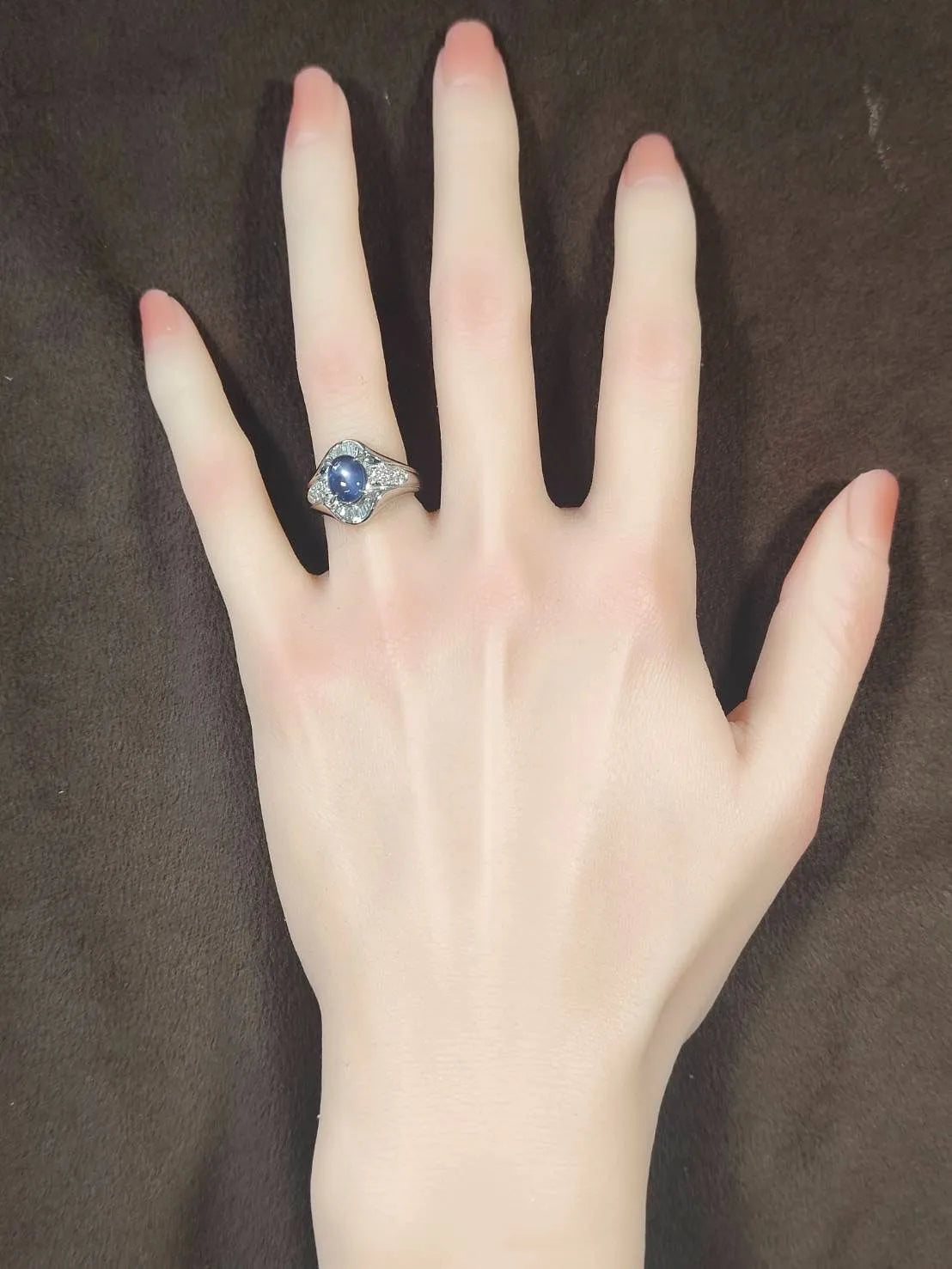 スターサファイヤ ダイヤモンド　プラチナ　リング　Pt900