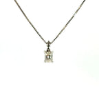 0.504ct ダイヤモンド エメラルドカット ネックレス ホワイトゴールド K18WG