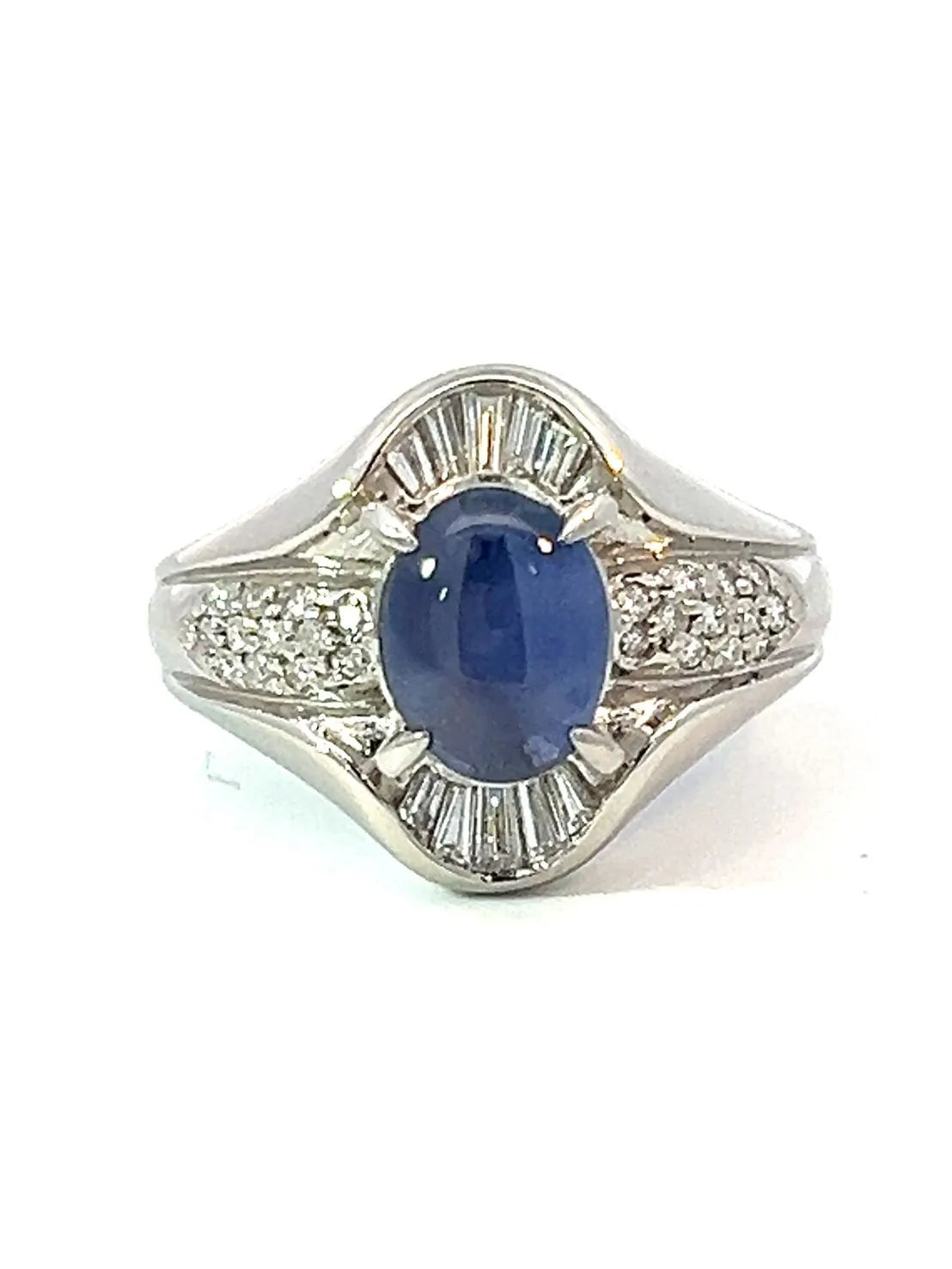 スターサファイヤ ダイヤモンド　プラチナ　リング　Pt900